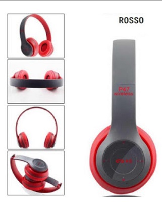 Cuffie Wireless Rosse e Grigie
